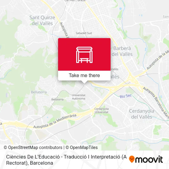 Ciències De L'Educació - Traducció I Interpretació (A Rectorat) map