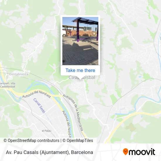Av. Pau Casals (Ajuntament) map