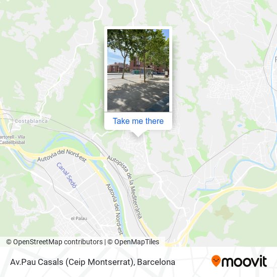 Av.Pau Casals (Ceip Montserrat) map