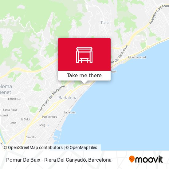 Pomar De Baix - Riera Del Canyadó map