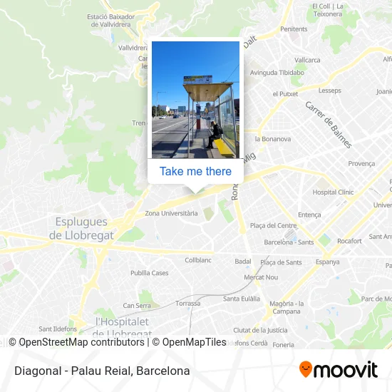 Diagonal - Palau Reial map