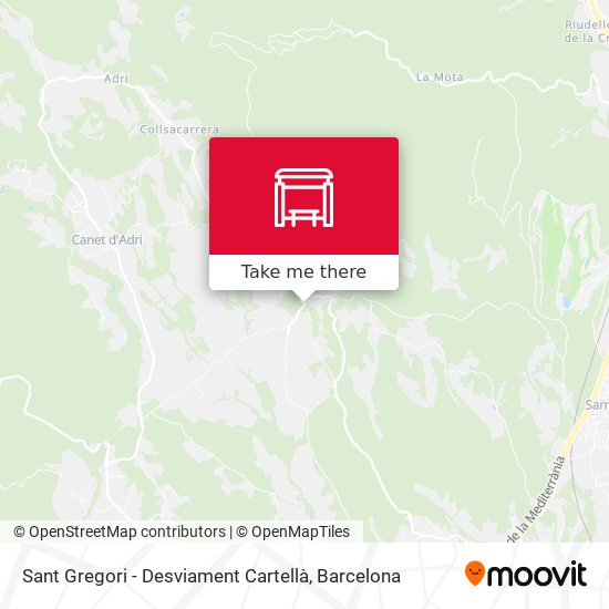 Sant Gregori - Desviament Cartellà map