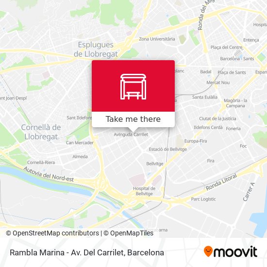 mapa Rambla Marina - Av. Del Carrilet