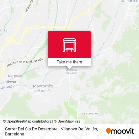 Carrer Del Sis De Desembre - Vilanova Del Vallès map