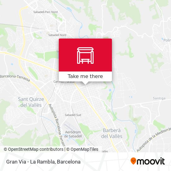 Gran Via - La Rambla map
