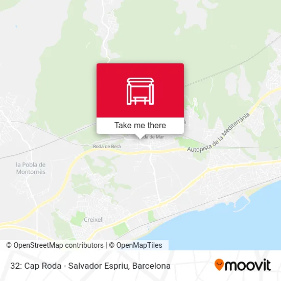 32: Cap Roda - Salvador Espriu map