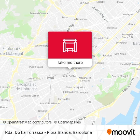 Rda. De La Torrassa - Riera Blanca map