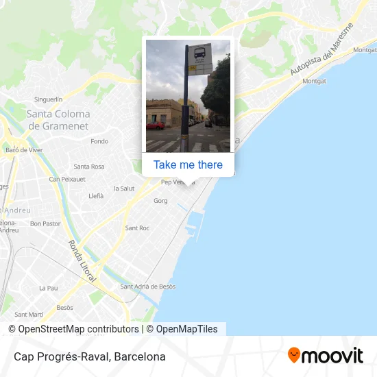 Cap Progrés-Raval map