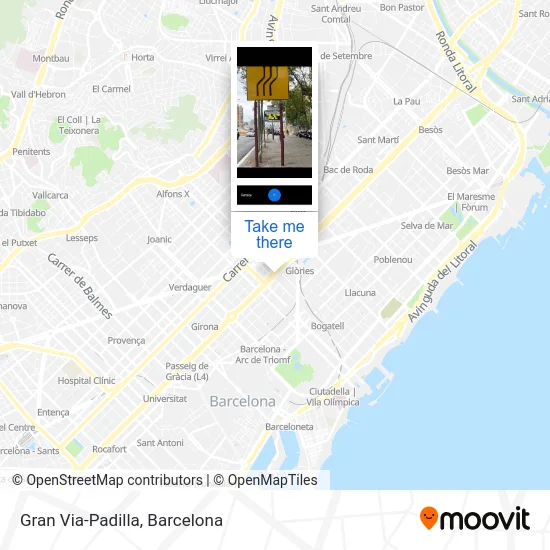 Gran Via-Padilla map