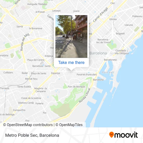 Metro Poble Sec map