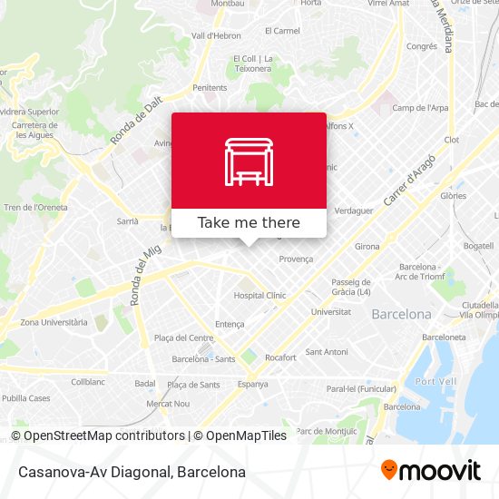 mapa Casanova-Av Diagonal