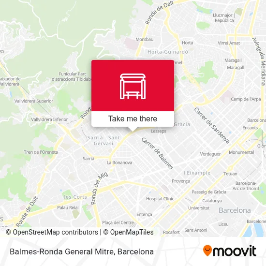Balmes-Ronda General Mitre map