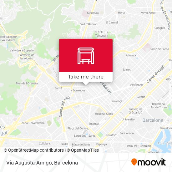 Via Augusta-Amigó map