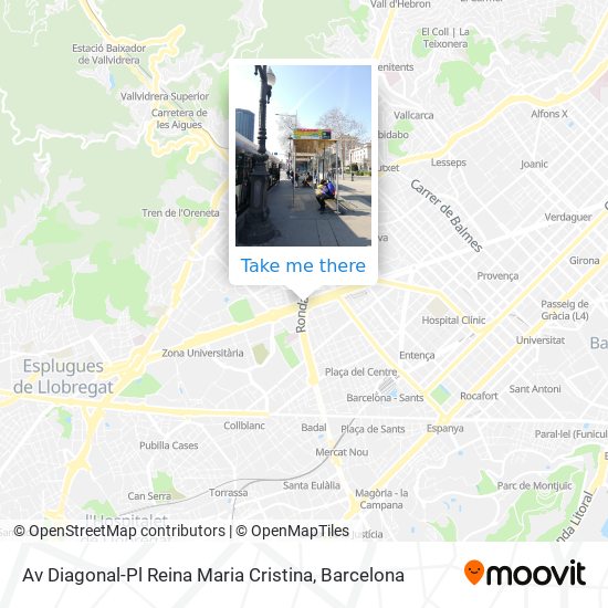 Av Diagonal-Pl Reina Maria Cristina map