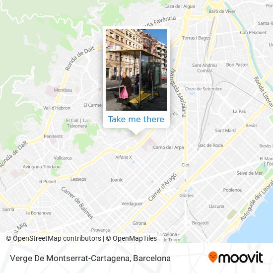 mapa Verge De Montserrat-Cartagena