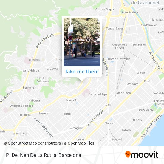Pl Del Nen De La Rutlla map