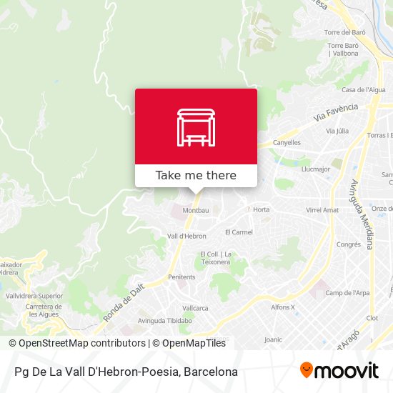 Pg De La Vall D'Hebron-Poesia map