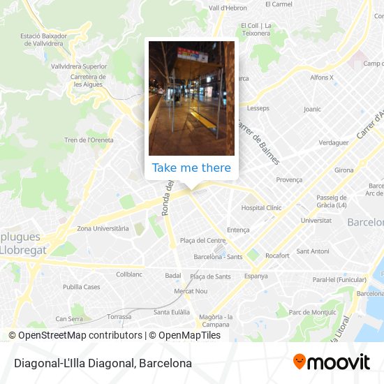 Diagonal-L'Illa Diagonal map