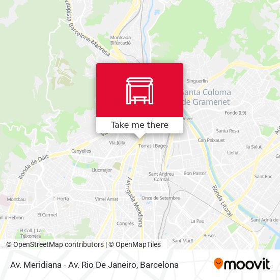 Av. Meridiana - Av. Rio De Janeiro map