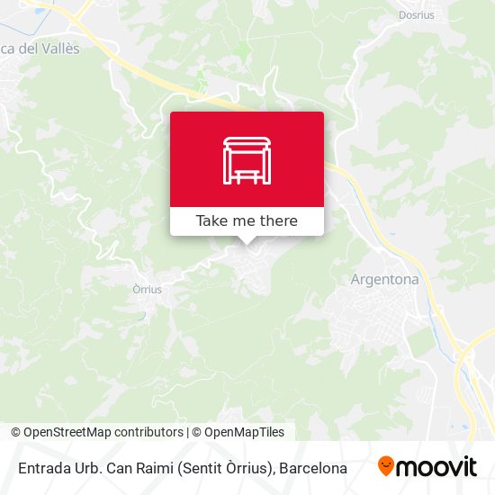 Entrada Urb. Can Raimi (Sentit Òrrius) map