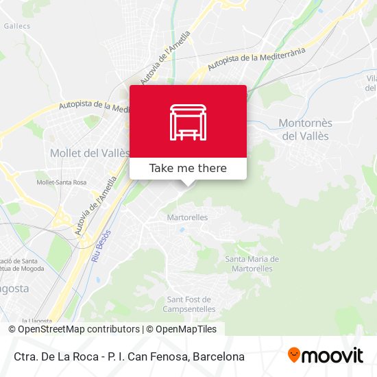 Ctra. De La Roca - P. I. Can Fenosa map