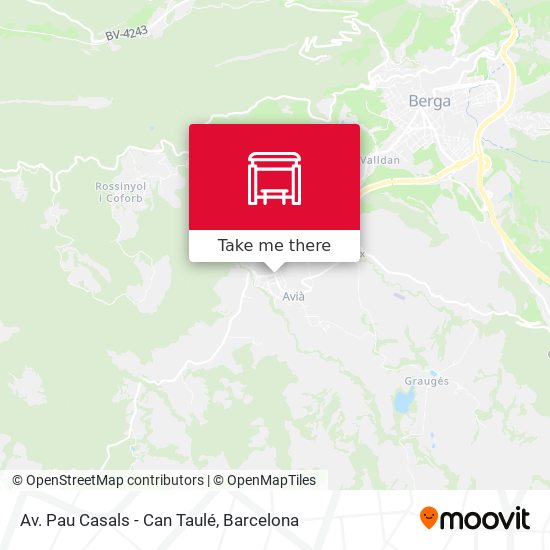 Av. Pau Casals - Can Taulé map