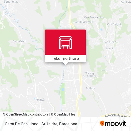 Camí De Can Llonc - St. Isidre map