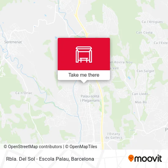Rbla. Del Sol - Escola Palau map