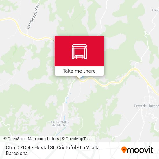 Ctra. C-154 - Hostal St. Cristòfol - La Vilalta map