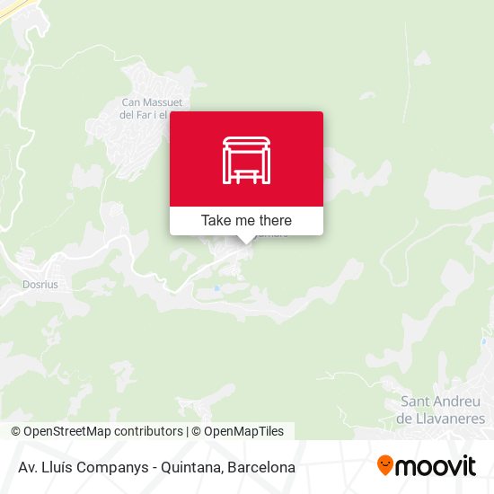 Av. Lluís Companys - Quintana map