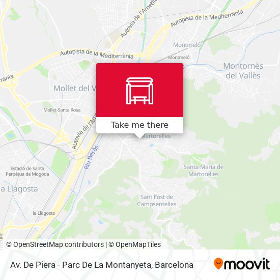 mapa Av. De Piera - Parc De La Montanyeta