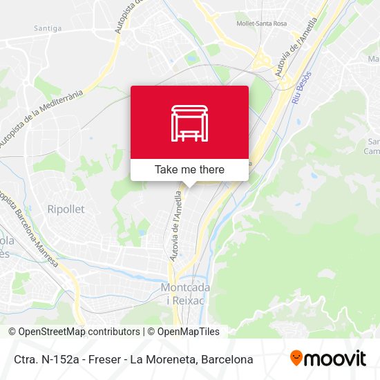 Ctra. N-152a - Freser - La Moreneta map