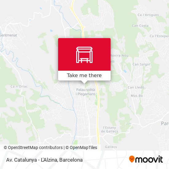 Av. Catalunya - L'Alzina map