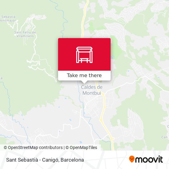 Sant Sebastià - Canigó map