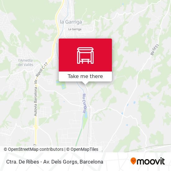 Ctra. De Ribes - Av. Dels Gorgs map