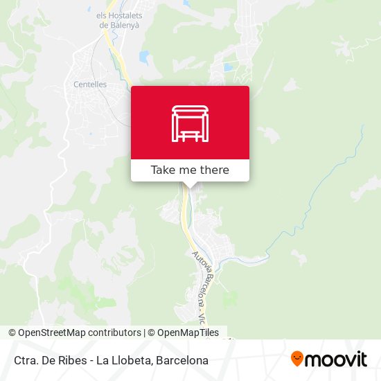 Ctra. De Ribes - La Llobeta map