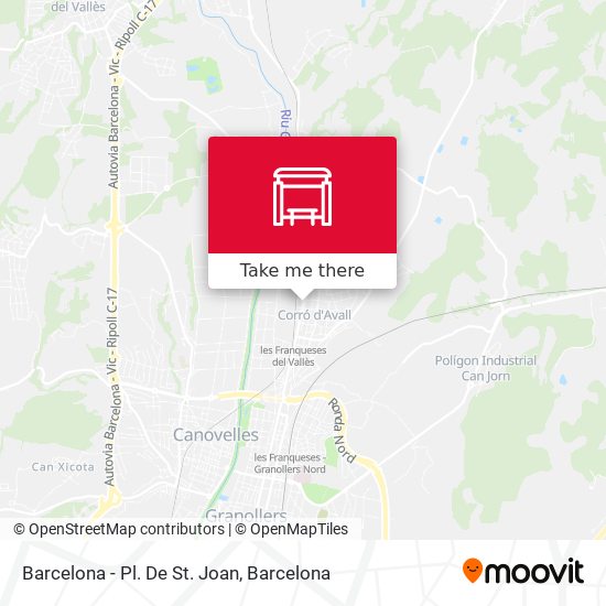 Barcelona - Pl. De St. Joan map