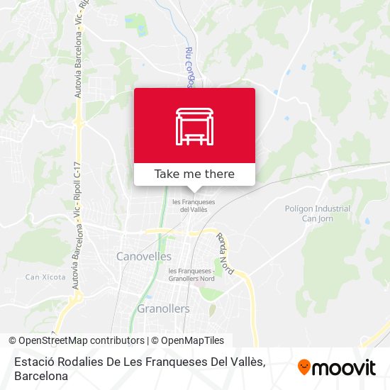mapa Estació Rodalies De Les Franqueses Del Vallès