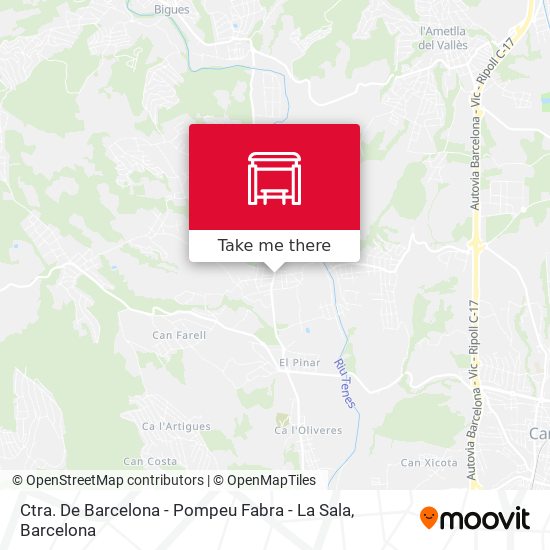 Ctra. De Barcelona - Pompeu Fabra - La Sala map