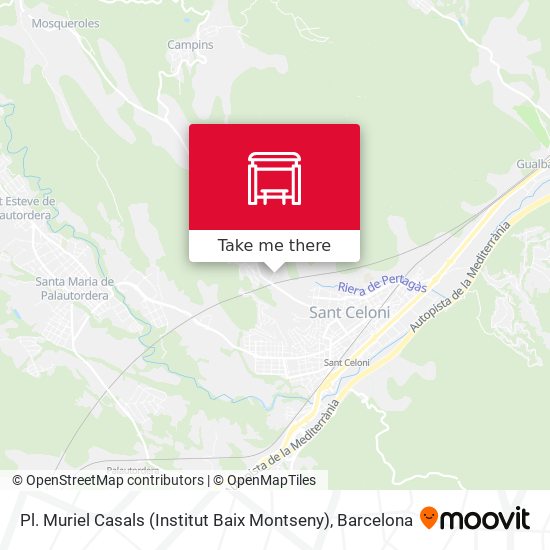 mapa Pl. Muriel Casals (Institut Baix Montseny)