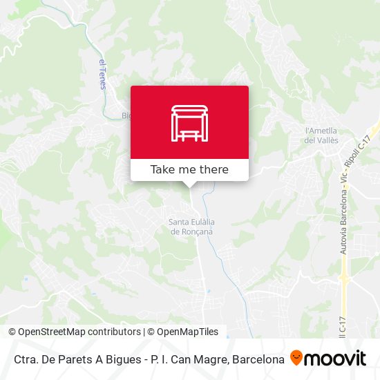 Ctra. De Parets A Bigues - P. I. Can Magre map
