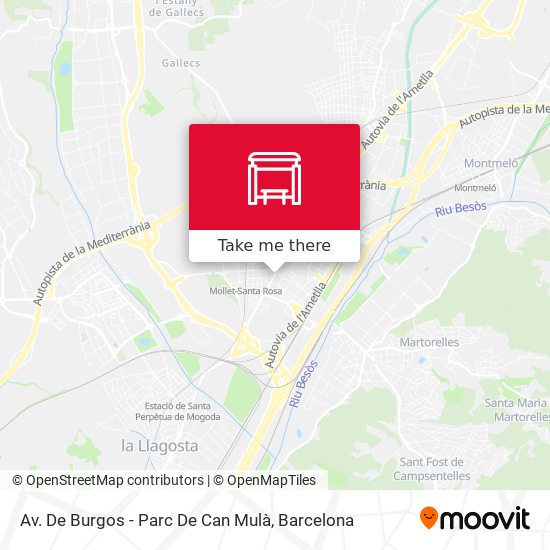 Av. De Burgos - Parc De Can Mulà map