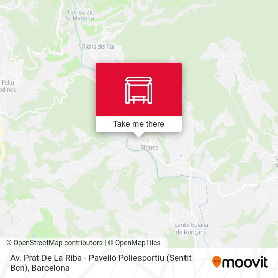 Av. Prat De La Riba - Pavelló Poliesportiu (Sentit Bcn) map