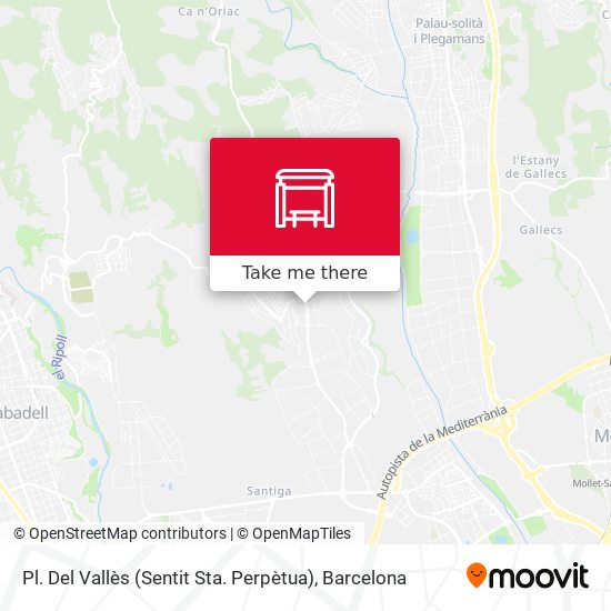 Pl. Del Vallès (Sentit Sta. Perpètua) map