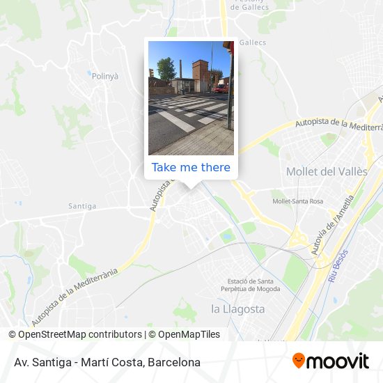 Av. Santiga - Martí Costa map