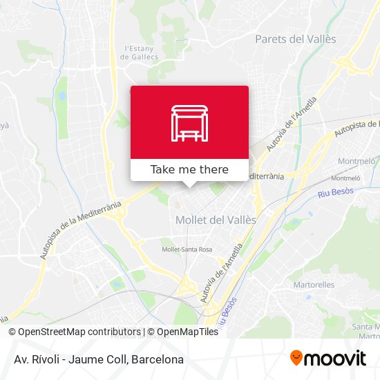 Av. Rívoli - Jaume Coll map