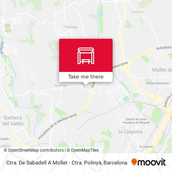 Ctra. De Sabadell A Mollet - Ctra. Polinyà map