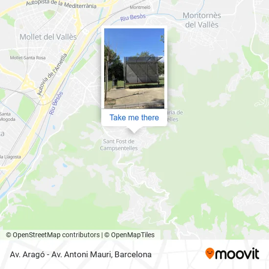 Av. Aragó - Av. Antoni Mauri map