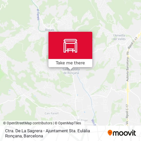 Ctra. De La Sagrera - Ajuntament Sta. Eulàlia Ronçana map