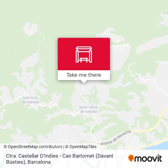 Ctra. Castellar D'Indies - Can Bartomet (Davant Bústies) map
